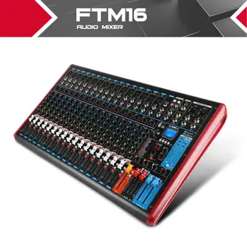 XTUGA FTM16 16-Kanālu Profesionālās Skaņas Mikseri Audio iebūvēta 99-bitu DSP Digitālo Efektu ar Digitālo Displeju, MP3,Bluetooth,USB