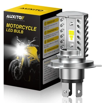 AUXITO H4 Led Mini LED Motocikla Lukturi 9003 H4 hi/low Spuldzes all-in-one Lampas 12V LED HS1 P43T Mehānisko Lukturis 24V 15W CSP, LED