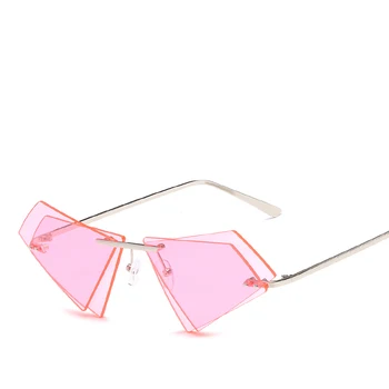 Vasaras Modes Trīsstūris Dubultā Slāņa Saulesbrilles Par Sievietēm, Vīriešiem Atdzist Brilles Tendence Zīmola Dizainere Optisko 2018 Brilles UV400