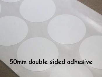 100gab 50mm Kārta Līmes un Zīmogu par Kuloni, Double Sided Adhesive Stikla Līmi Uzlīmē uz DIY Piederumu, Rotaslietu izgatavošana