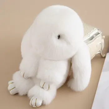 Jauno Modes Automašīnas Spēlēt Dead Rabbit Atslēgu piekariņi Kažokādas Pom Pom Keychain liels Rex Trušu Soma Auto Karājas Kulons Rotaslietas