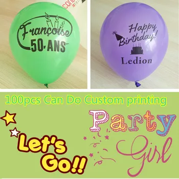 Pasūtījuma Savu Pusi, gaisa baloni Personalizētu balonu Drukāt Jūsu Vārds, Logo, lai Kāzas, dzimšanas dienu, bērnu dušas Reklāmas Baloni