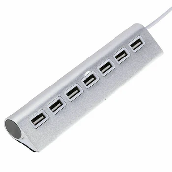 Jaunākās 7-in-1 USB 3.0/2.0/1.1 Rumbas Izplatītājs USB Sadalītājs Lādētāja Ligzda Kabeļu 5Gbps ātrgaitas Datu Pārsūtīšanu uz DATORU, Klēpjdatoru Mac