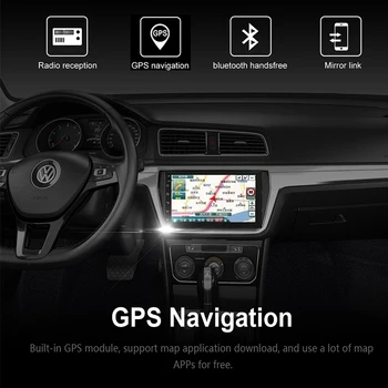 2 Din Auto Radio, GPS Android 8.0 Vispārējo Multivides Video Player 7