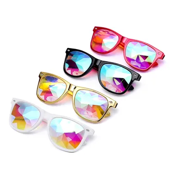 Samjune Kaleidoskops Brilles Rave Festivāls Puse EDM Saulesbrilles Diffracted Objektīvs luksusa saulesbrilles lunette de soleil femme lentes