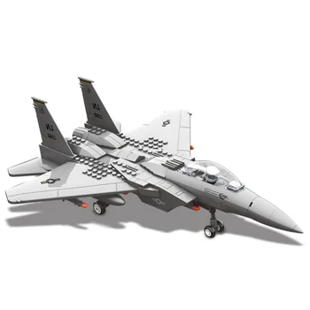 270pcs J-15 Eagle Cīnītājs Morden Armijas Warcraft Militāro Warplane Plaknes WW2 JX005 Komplekts DIY 3D Modeļi, Celtniecības Bloki Rotaļlietas Zēniem