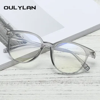 Oulylan Modes Sieviešu Brilles Rāmis Vintage Brilles Rāmji Vīriešiem Retro Kārtu Notīrītu Lēcu, Optisko Briļļu