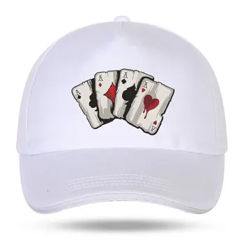 Vasarā Karstā pārdošanas Zīmolu Pokera Lāpstas Interesants Drukāt Vīriešu Beisbola Cepurītes Gadījuma hip hop Kokvilnas Sieviešu trucker cap Velcro cepure