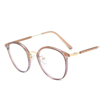 Modes Anti-zila Gaisma Apaļas Metāla Brilles Classic Skaidrs, Optika Brilles Rāmis Datoru Tuvredzība Acu Brilles Sievietēm Jaunu