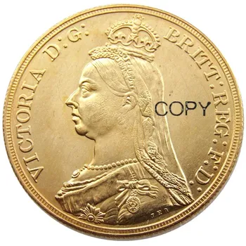 AK 1887 5 Mārciņas Zelta Pārklājumu Kopēt Monētas