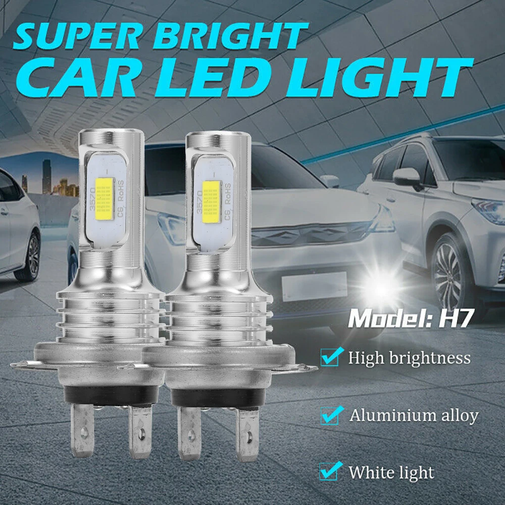 Elglux 2gab Spožāko LED Auto Lukturu Spuldzes H1, H4, H7 LED H11 HB3 H8, HB4 Miglas Lukturi Auto H4 Motociklu Gaisma 12V