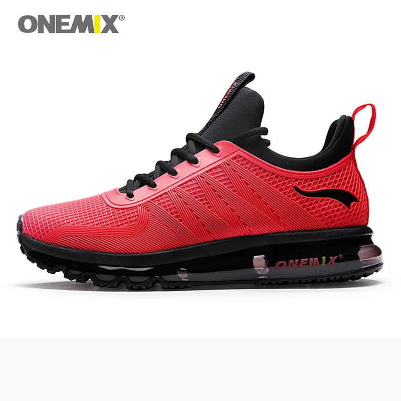 Onemix vīriešu skriešanas apavi triecienu absorbciju sporta sneaker elpojošs gaismas sneaker āra pastaigas, skriešanas kurpes