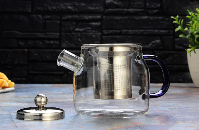 Augstas kvalitātes Stikla Ziedu Tējas Katlā, 450ml,Kafijas TeaCup Tējkanna Tējas Lapu Augu Kafijas Pudele Praktiski pot
