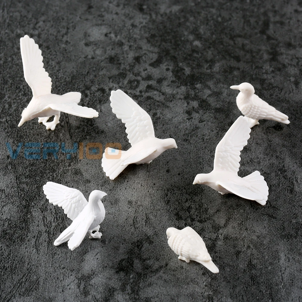 20pcs plastmasas Putni, Mazi attēls Rotaļlietu balodis putns miera Ainavu Izvietojumu