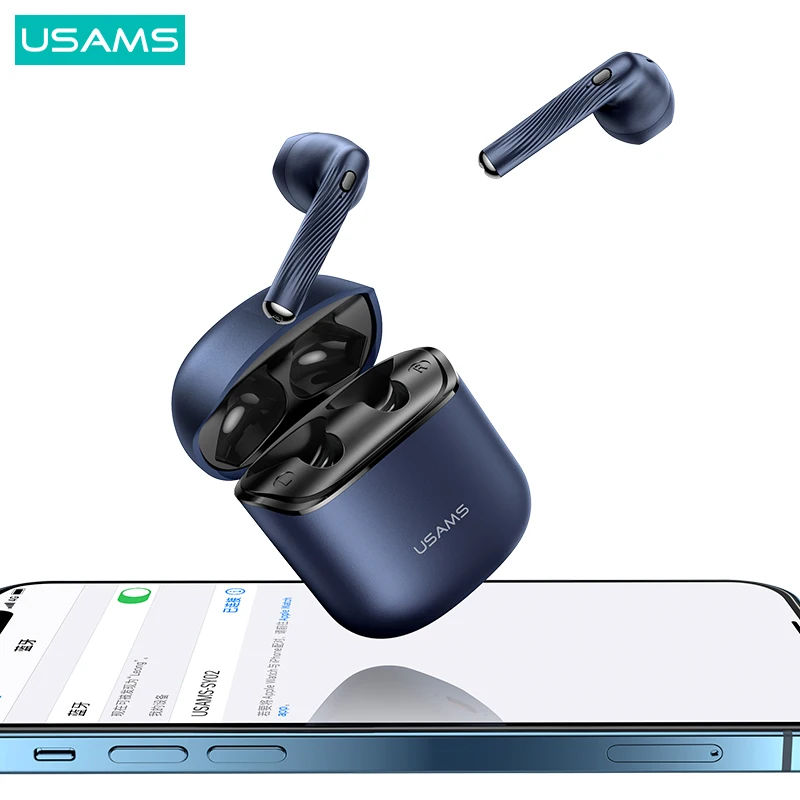 USAMS TWS 5.0 Bluetooth Austiņas Bezvadu Stereo Earbuds 14.2 mm Dinamiskas Austiņas HiFi Earbuds Android, IOS Viedtālruņiem
