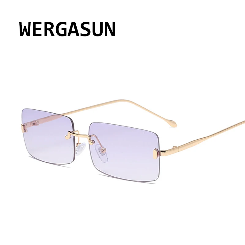 WERGASUN Vintage Taisnstūra Saulesbrilles Sievietēm ar Kvadrātveida Saules Brilles Vasaras Stila Sieviešu Brilles UV400