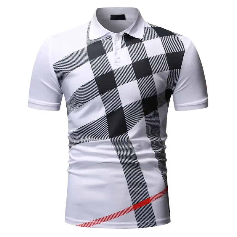 Polo Krekls Vīriešiem Pleds Modelis Jaunas ielidošanas Vīriešu Gadījuma Modes POLO Krekls Vasaras 2020