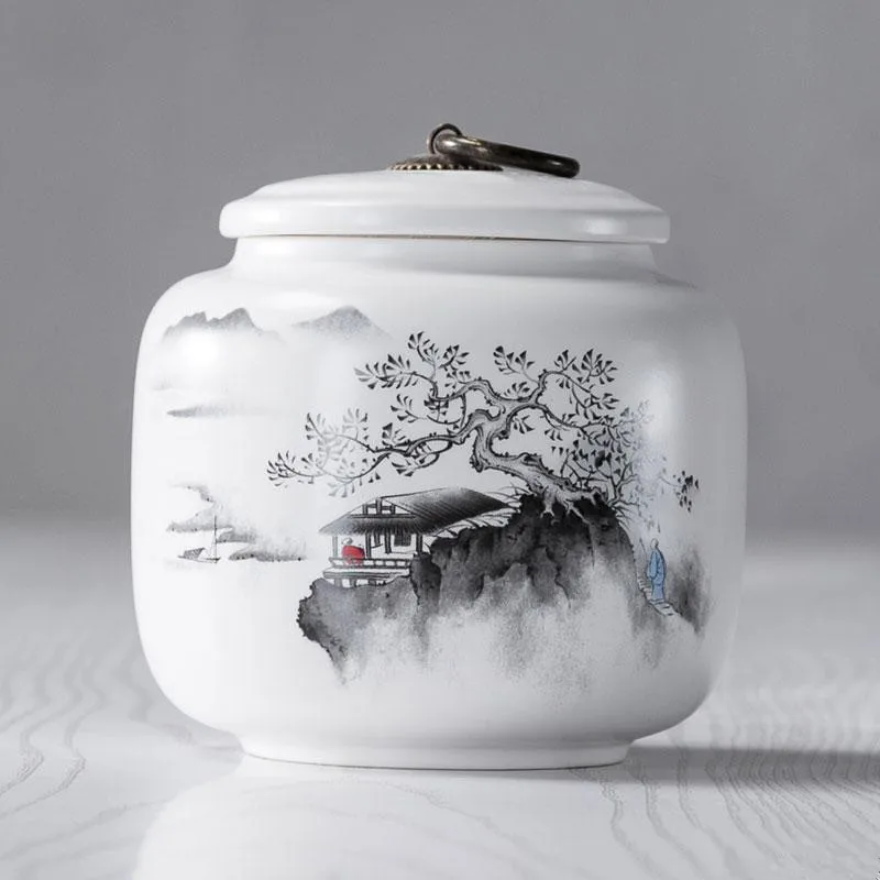 JIA-GUI LUO Krāsu Glazūru Keramikas Tējas Caddies Tieguanyin aizvākotās kārbas Žāvēti augļi Portatīvo ceļojumu tējas kaste D054