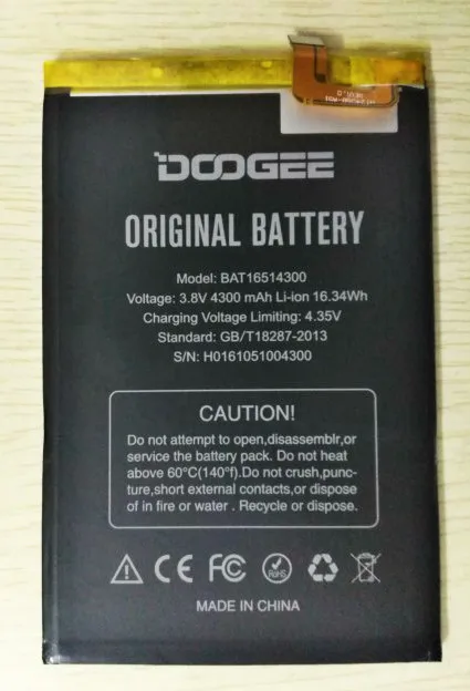 Noliktavā Doogee Y6 Max Akumulatora 4300mAh Nomaiņa ierīču akumulatorus Doogee Y6 Max +Tools+Līmi