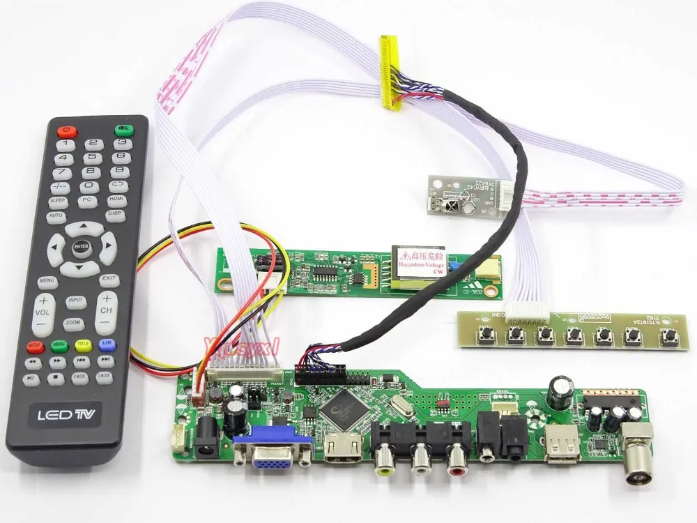 Kontrolieris Valdes Komplekts QD14TL01 / QD14TL02 TV+HDMI+VGA+AV+USB LCD LED ekrānu Vadītāja Valdes