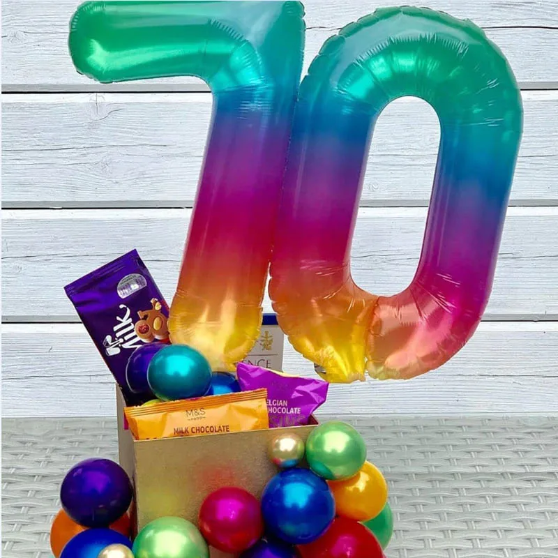 50gab 16inch Jelly numuru baloniem, Varavīksnes pārredzamu digitālo Folijas gaisa balons, Kāzas, Dzimšanas dienas svinības Dekors Bērniem Dāvana Gaisa Globos