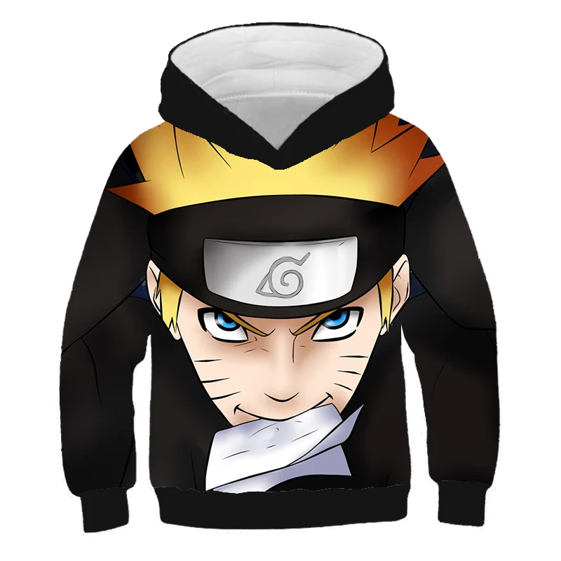 Hoodies Naruto Anime 3D Iespiesti sporta Krekls Bērnu Modes Zēns, Meitene Bērniem Pulovers Kapuci Streetwear Ikdienas Jaka 4-14years