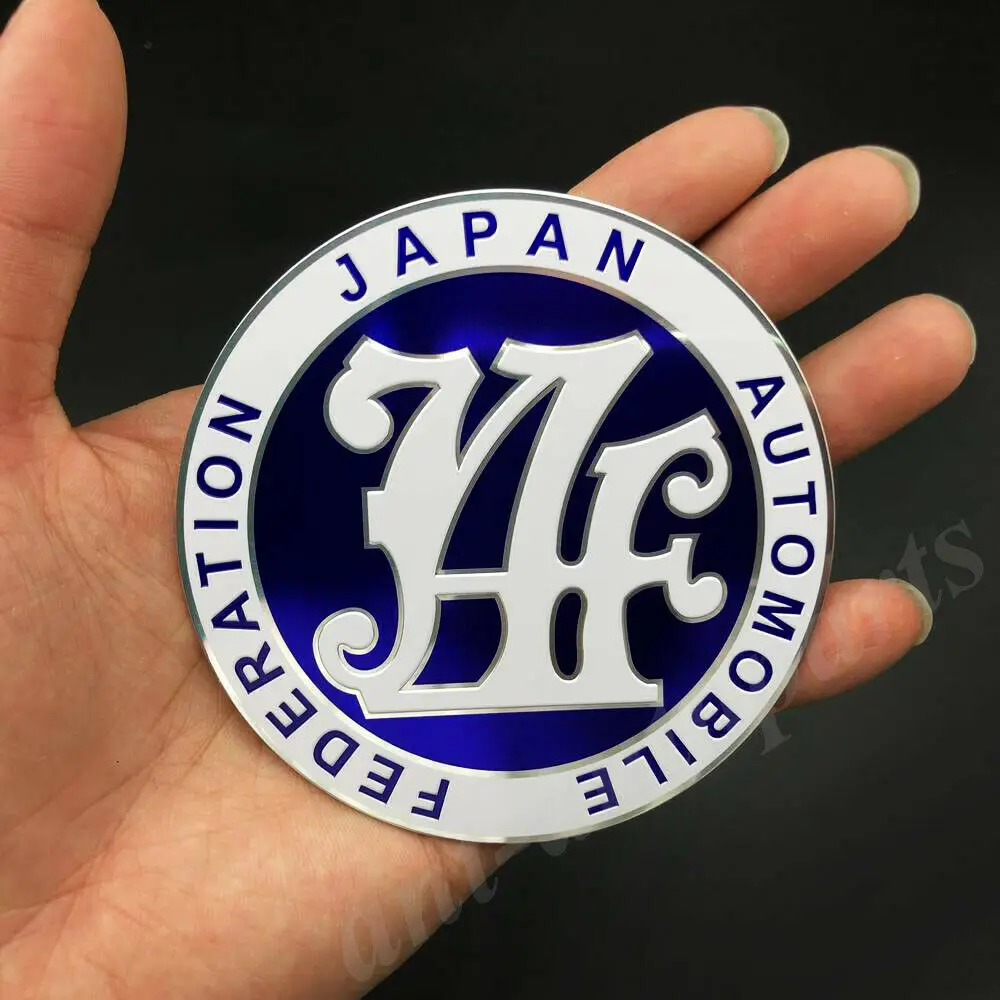 2gab Metāla Zilā JAF Japānas Automobiļu Federācijas JDM Auto Emblēmas Nozīmīti, Uzlīmi