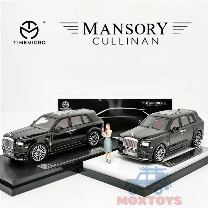 TimeMicro 1:64 Mansory Rolls Royce Cullinan Black/ar skaitli Lējumiem Modeļa Automašīnas