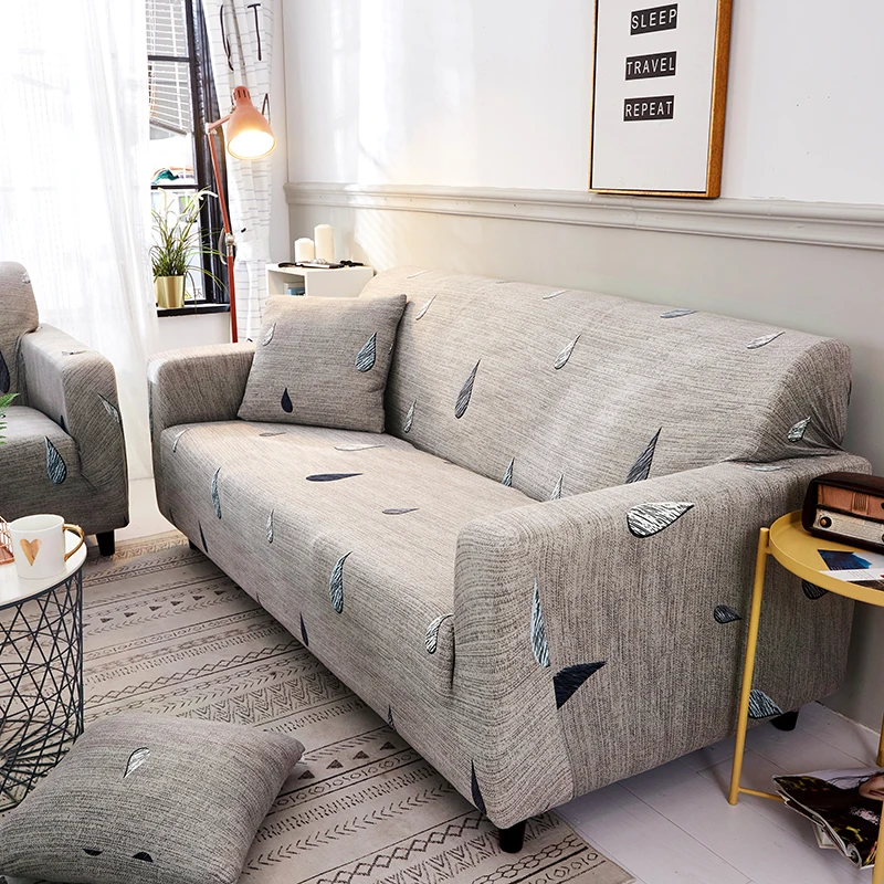 Elastīgs, pelēks dīvāns attiecas uz dzīvojamās istabas dīvāna pārsegs 1/2/3/4 sēdekļa dīvāna, krēsla pārsegs stretch materiāla, gadījumā, dīvāns