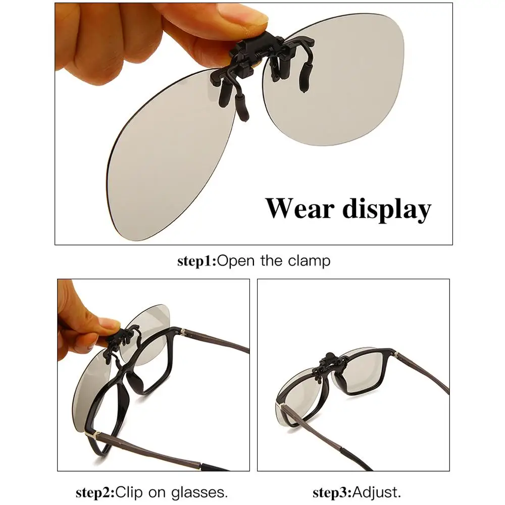 LongKeeper Classic Polarizētās Clip-on Saulesbrilles Vīriešiem Flip-up Nakts Redzamības Lenes, Saules Brilles Sievietēm Photochromic Braukšanas Brilles