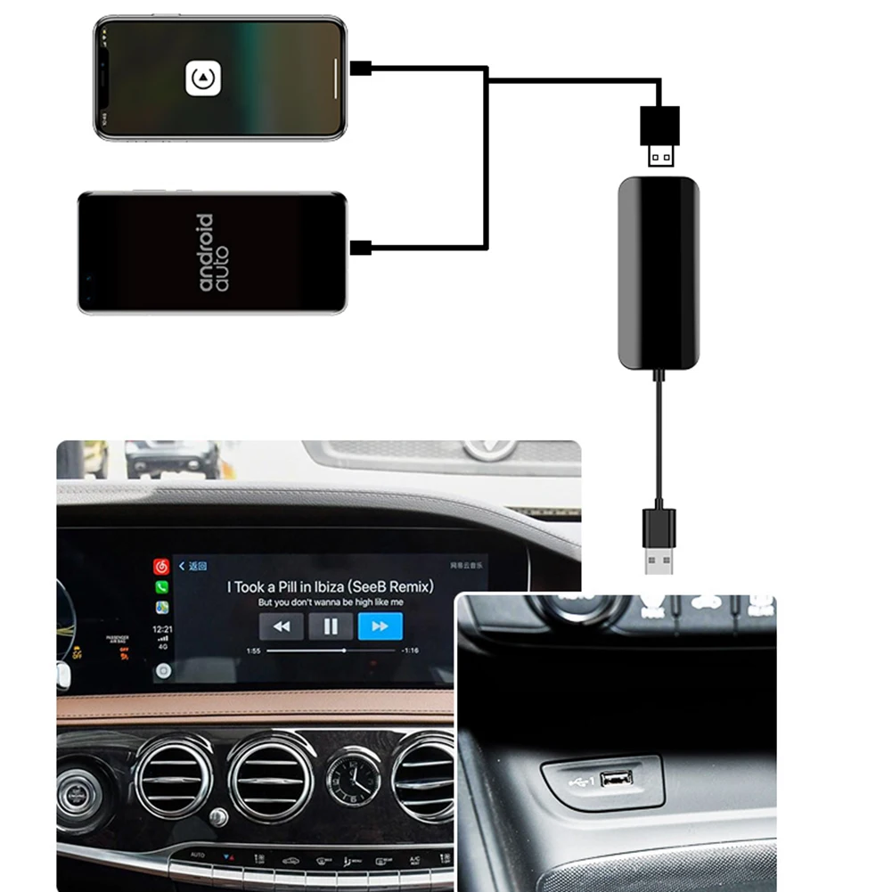 Par CarPlay Android Auto USB Dongle Vadu Adapteris ar Mic Ieejas Android4.2 Auto Navigācijas Multimediju Atskaņotājs, Starpsavienojumu
