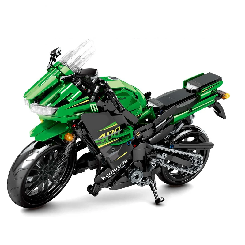 JAUNAS Tehnikas Radītājs, Ninja 400 ABS Japānas Motociklu Sacīkšu Celtniecības Bloki Komplekti, Ķieģeļu Klasiskās Modeļu Bērniem, Rotaļlietas Bērniem, Dāvanu