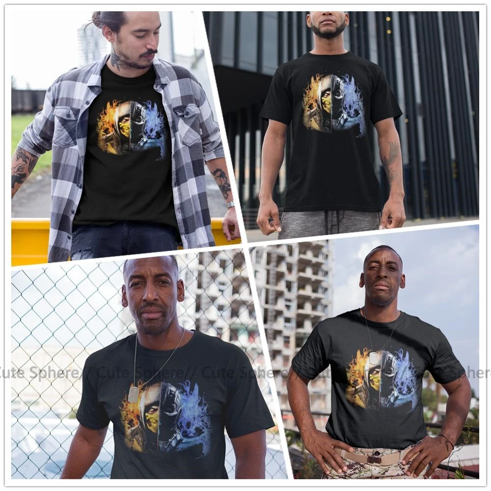 Sub Zero T Krekls Mortal Kombat X T-Krekls Smieklīgi XXX Tee Krekls ar Īsām Piedurknēm Kokvilnas Gadījuma Grafiskais Vīriešu T