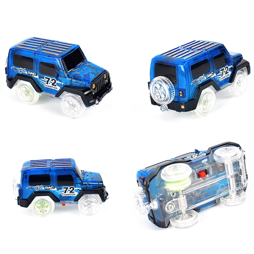 Labākā LED Gaismas Sacīkšu Auto Elektriskās Rotaļlietas LTV Vagona un Sliežu ceļa Stunt Auto Jauno Gadu Bērnu par Labu Dāvanu Rotaļlietas Izlases Krāsa