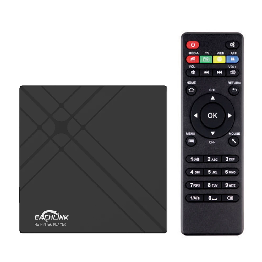 EACHLINK H6 Mini Android TV Box Allwinner H6 4K Smart Media Player 6K Attēlu Dekodēšana H. 265 3 GB RAM, 32 GB ROM 2.4 G WiFi LAN BT4.1