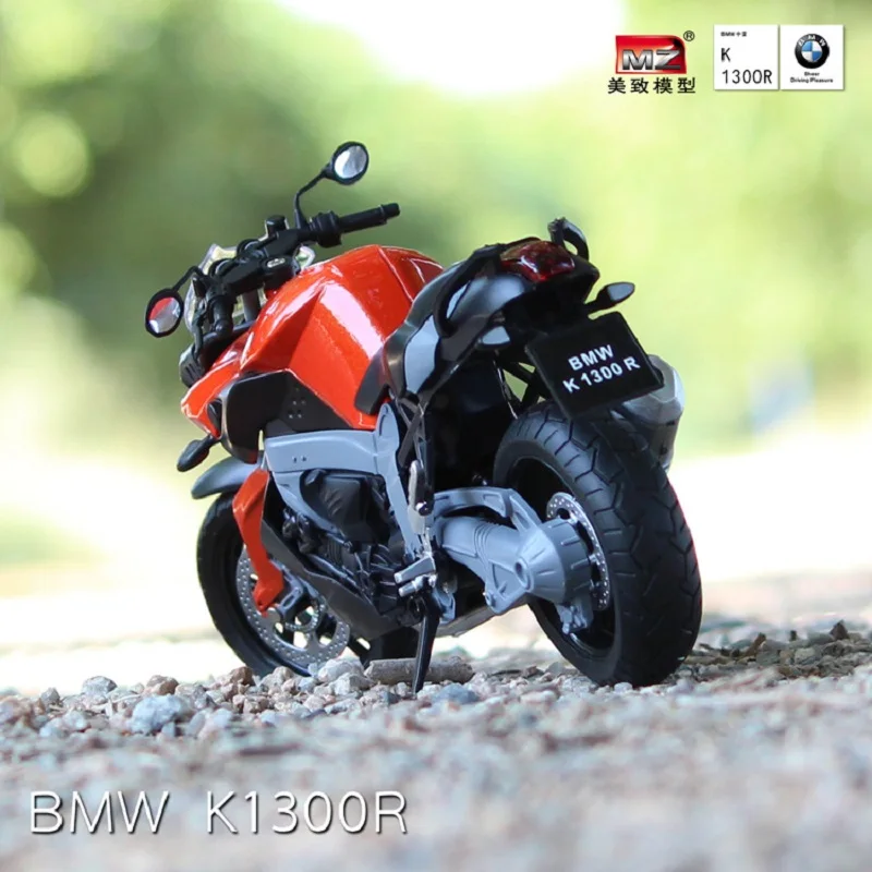 1:12 Sakausējuma motocikla modeli, BMW K1300R augstas simulācijas Lējumiem metāla motociklu rotaļlietas Aizmugurējā Riteņa Ar laiku mazulis dāvanu