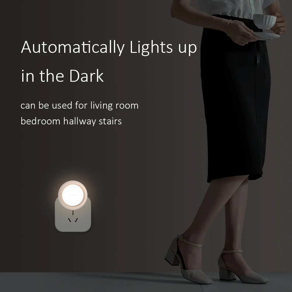 Yeelight LED Smart Nakts Gaisma Indukcijas Nakts Gaisma Ar Gaismjutīgās Sensors, guļamistabas Koridora Xiaomi Infrasarkano Nakts Lampas