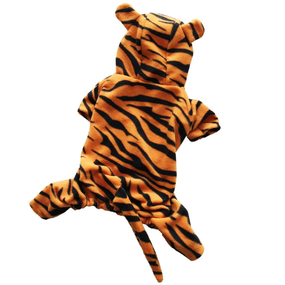 Suns Pidžamas pidžamas Pet ziemas Kapuci Ilgtermiņa Piedurknēm Tiger Stila Kucēns Jumpsuit Mājdzīvnieku Apģērbu Kaķu Apģērbu sleepwear Pet Drēbes jaunas