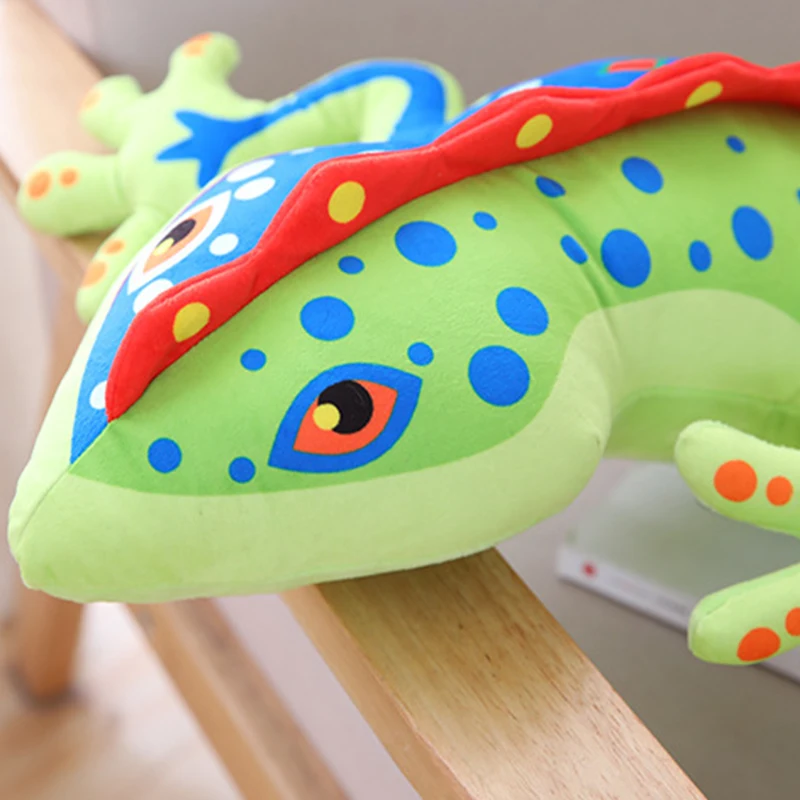 3D Gecko Plīša Rotaļlietu, Mīksto Piepildīta Plīša Dzīvnieku Hameleons, Ķirzaka, Lelle, Spilvens, Spilvenu Mazulis, Zēns, Meitene Dāvanu WJ302