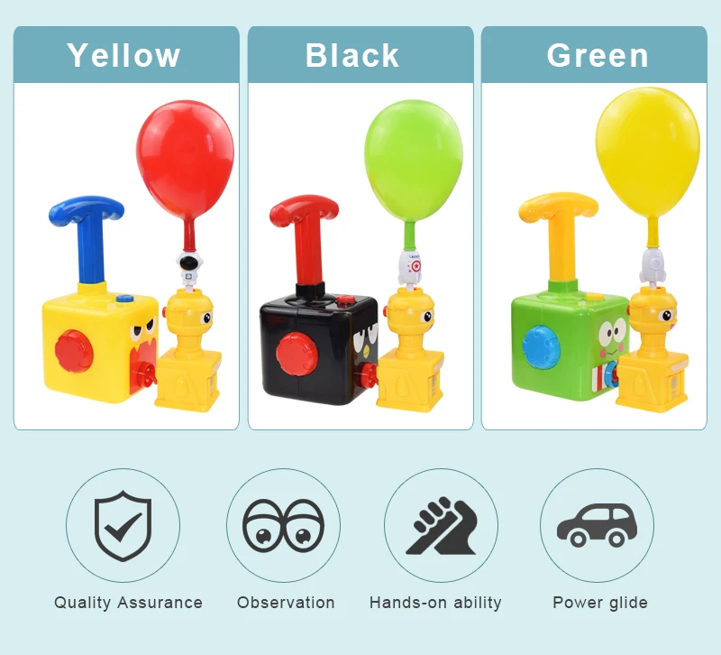 Montessori Puzzle Fun Izglītības Zinātnes Eksperimentu Rotaļlietas Inerces Spēku gaisa Balonu, Rotaļu Automašīnas Stūres Balonu Automašīnām Rotaļlieta Bērnam Ziemassvētkos