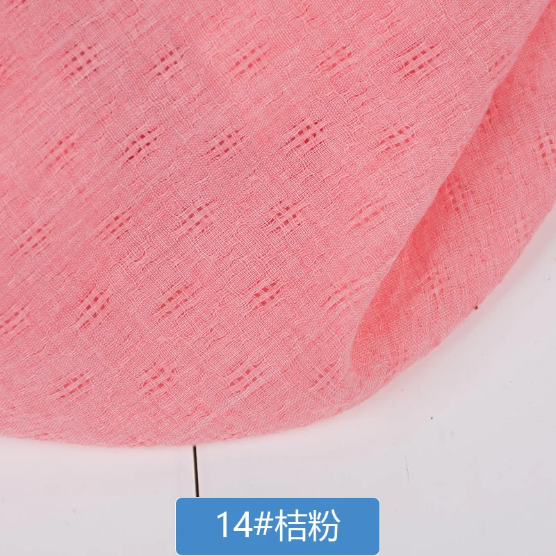 Kokvilnas audums 145*50cm vienkāršā žakarda audums nelielu caurumu dobi režģu auduma DIY piederumi sieviešu kleita Ķīniešu stilā