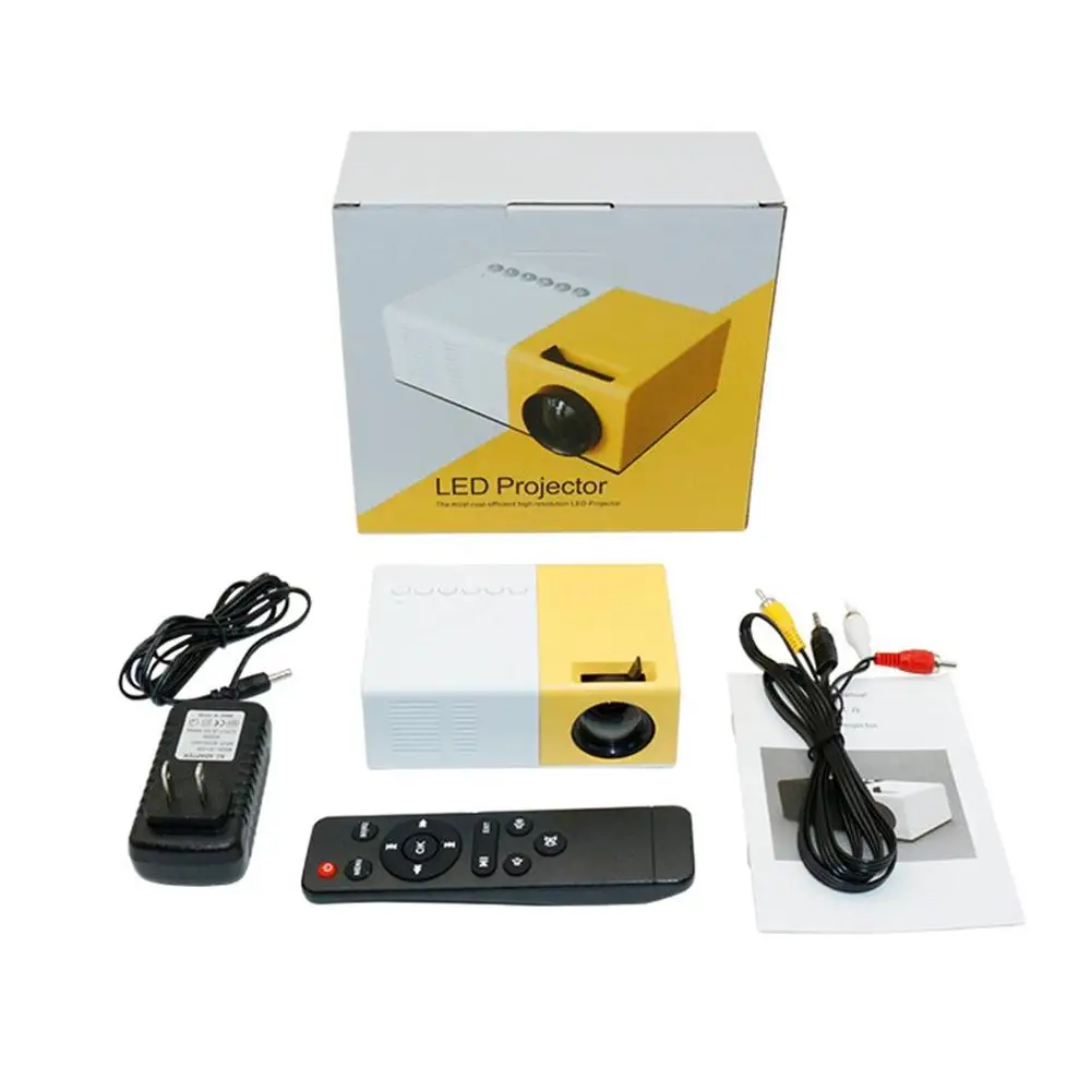 J9 Mini Portatīvo Projektoru, kuri Atbalsta HDMI-saderīgam AV, USB, HD 1080p Video Media Player, LED Mājas Kinozāles PC Klēpjdators Video