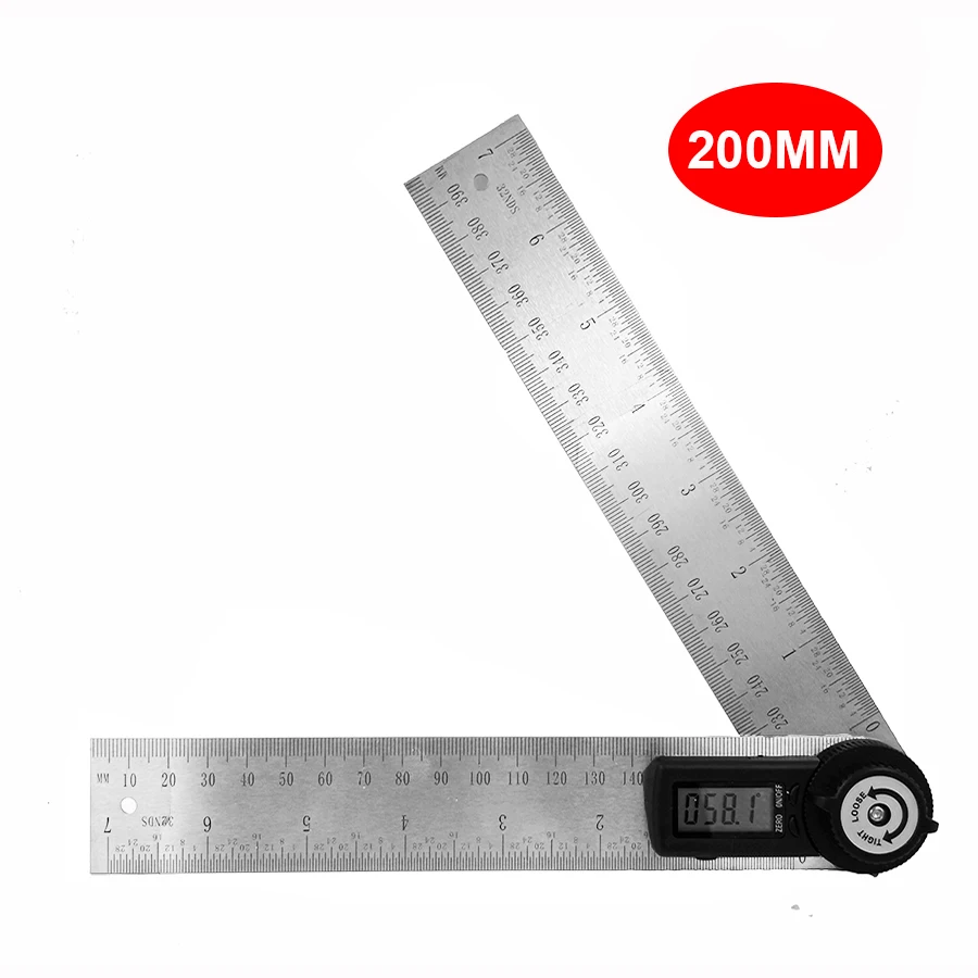 280mm/200mm Digitālo Transportieris, leņķa meklētājs valdnieks Inclinometer Goniometer Līmeņa Mērīšanas Rīks Elektronisko Leņķa Rādītājs