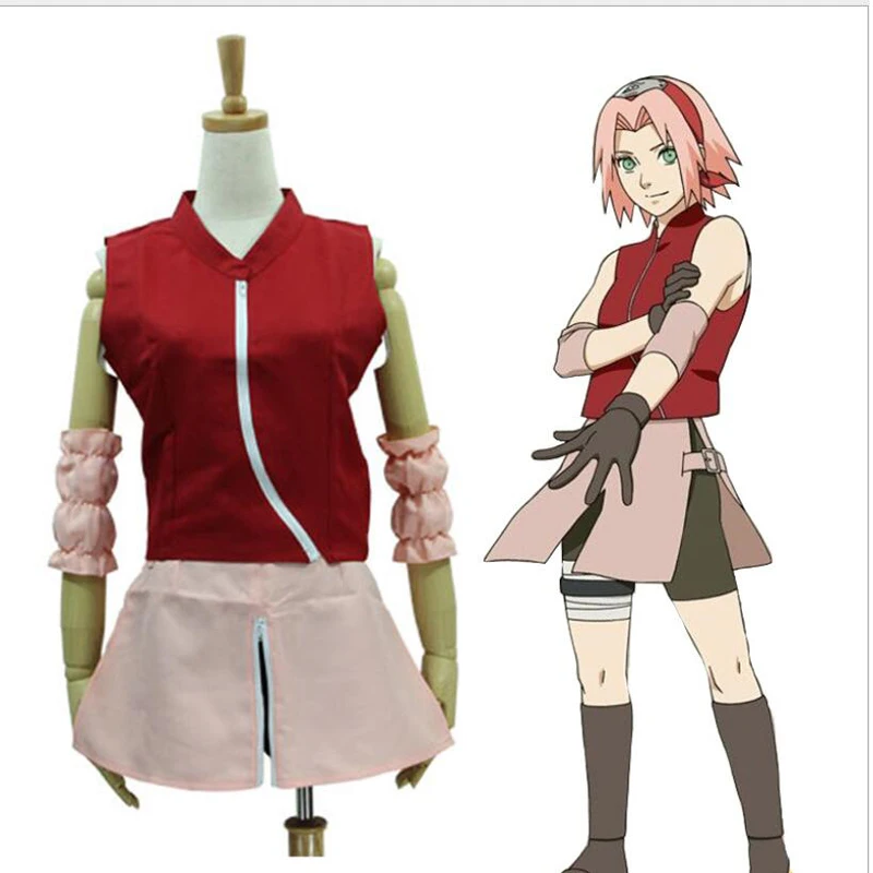 Anime Naruto Cosplay Tērpiem Haruno Sakura 1. Paaudzes Cheongsam Kleitu, Kostīmu 2. Paaudzes Apģērbu Valkāt Uz Halloween
