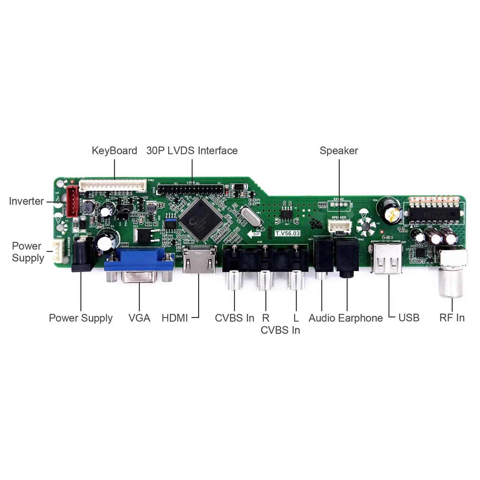 Latumab Jaunu Komplektu LP150X08-TLB1/LP150X08-(TL)(B1), TV+HDMI+VGA+USB LCD LED ekrānu Kontrollera Draiveri Valde
