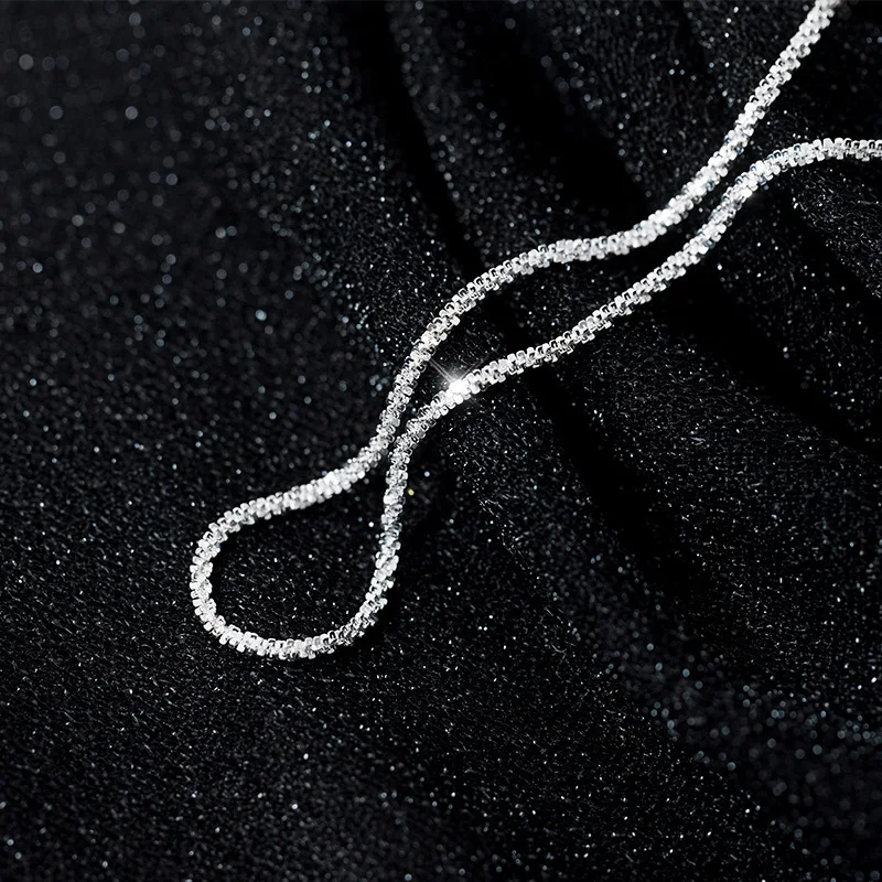 OMHXZJ Vairumtirdzniecības NA370 Eiropas Modes Sieviete, Meitene Puse Dzimšanas dienu, Kāzu Dāvanu Vienkāršu Slim 925 Sterling Sudraba Kaklarota sānslīdi kaklasaite