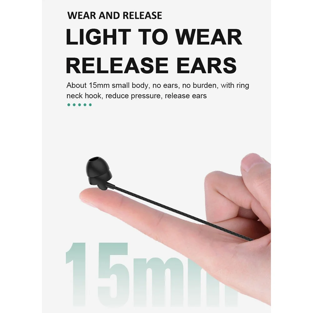 FD1 Auss Miega Austiņas Bluetooth 5.0 Silikona ausu aizbāžņi Vienkāršu Stila Mūziku, Ērti Gulēšanai, Kakla Austiņas