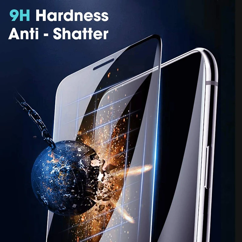 5gab/Partija Pilnībā Segtu Rūdīts Stikls iPhone 12 Pro Max 11Pro Screen Protector For iPhone X XR XS MAX 7 8Plus 6S SE 2020 Stikla