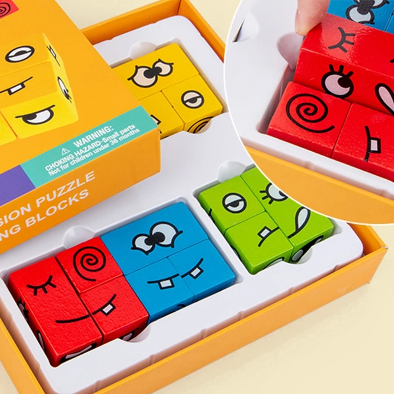 Smieklīgi Vārda Puzzle Krāsains Magic Cube Celtniecības Bloki Izglītības Rotaļlieta Q6PD