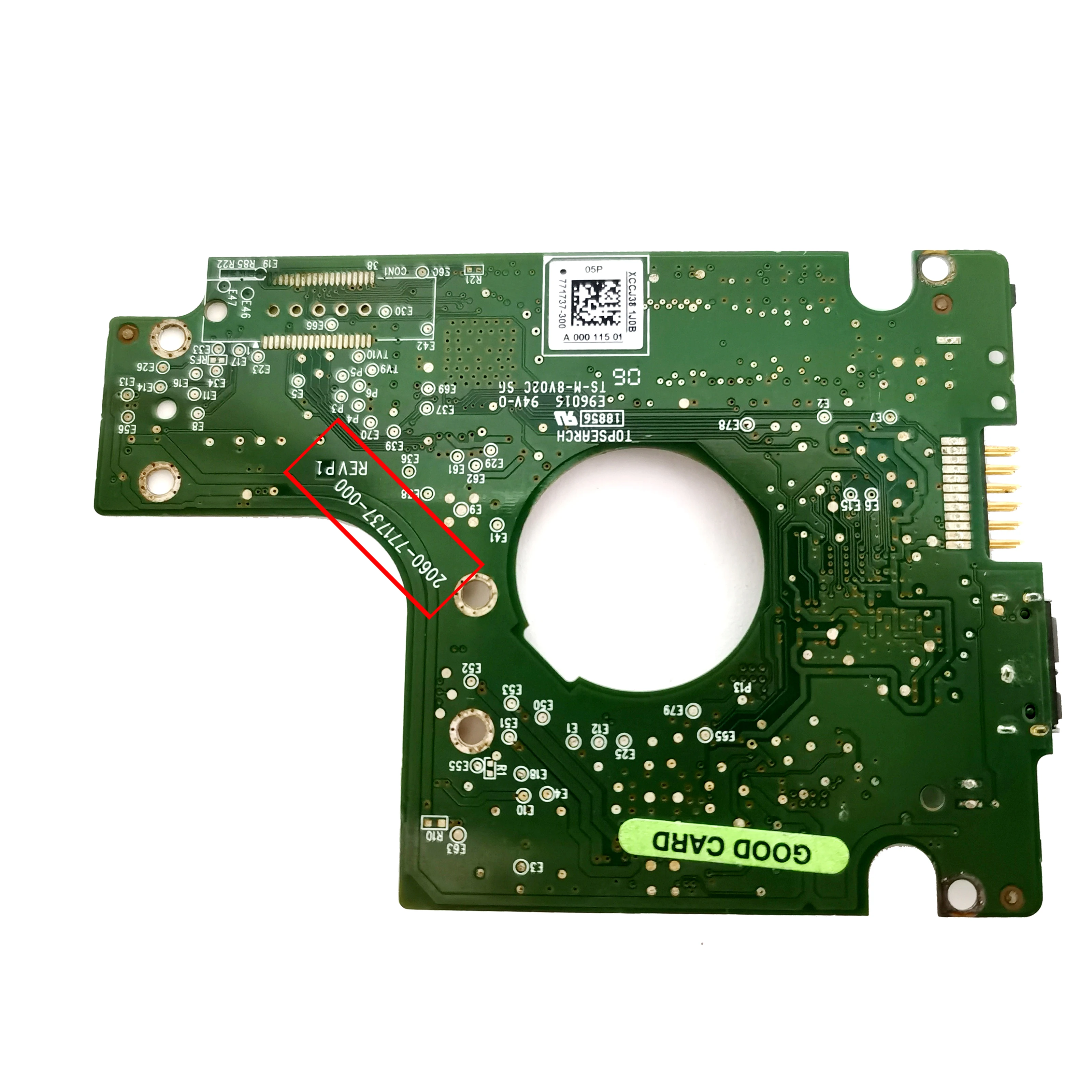 PCB loģika valdes 2060-771737-000 REV A/P1 WD 2.5 USB cieto disku remonts datu atgūšanas WD3200BMVW 2060-771737-000